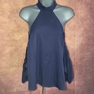 Essue deep blue halter top